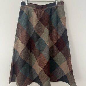 Plaid A-Line Vintage Skirt